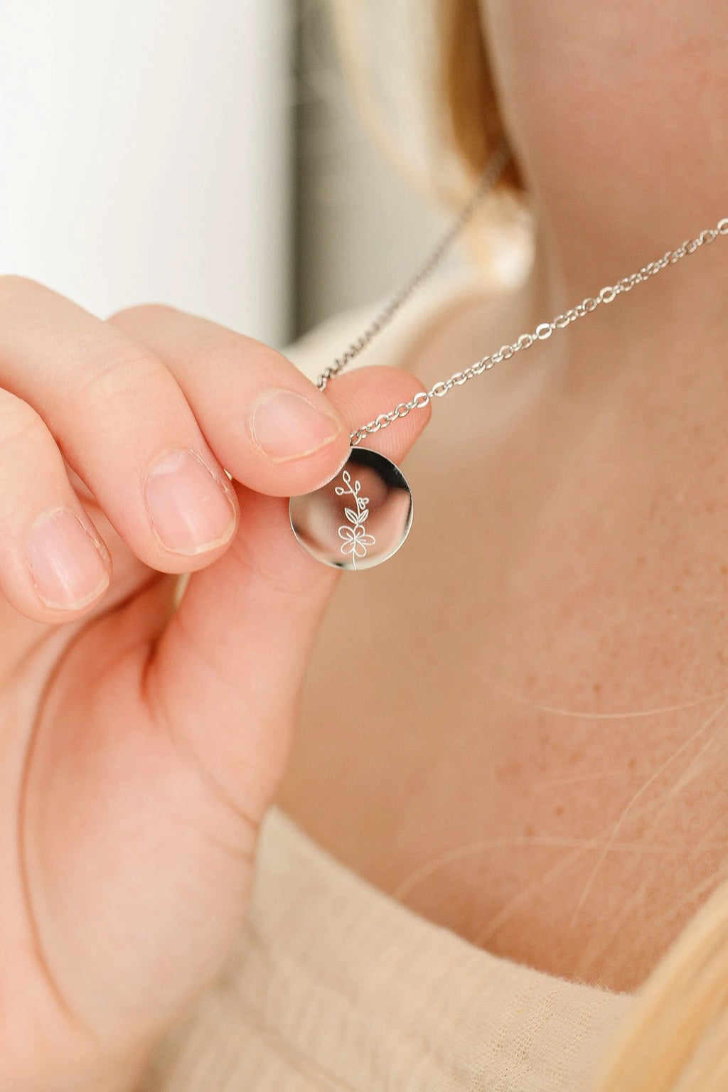 Birth Flower Necklace by Rose & Clay