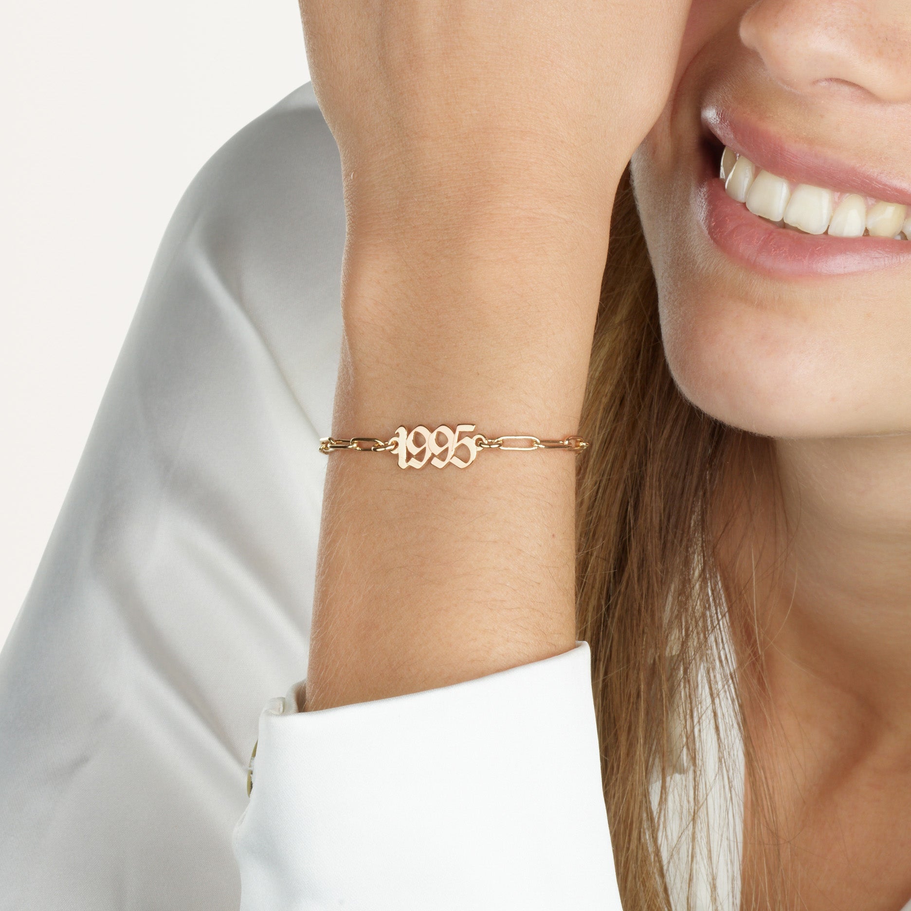Birth Year Paperclip Bracelet La Vie Bien Birth Year Paperclip Bracelet