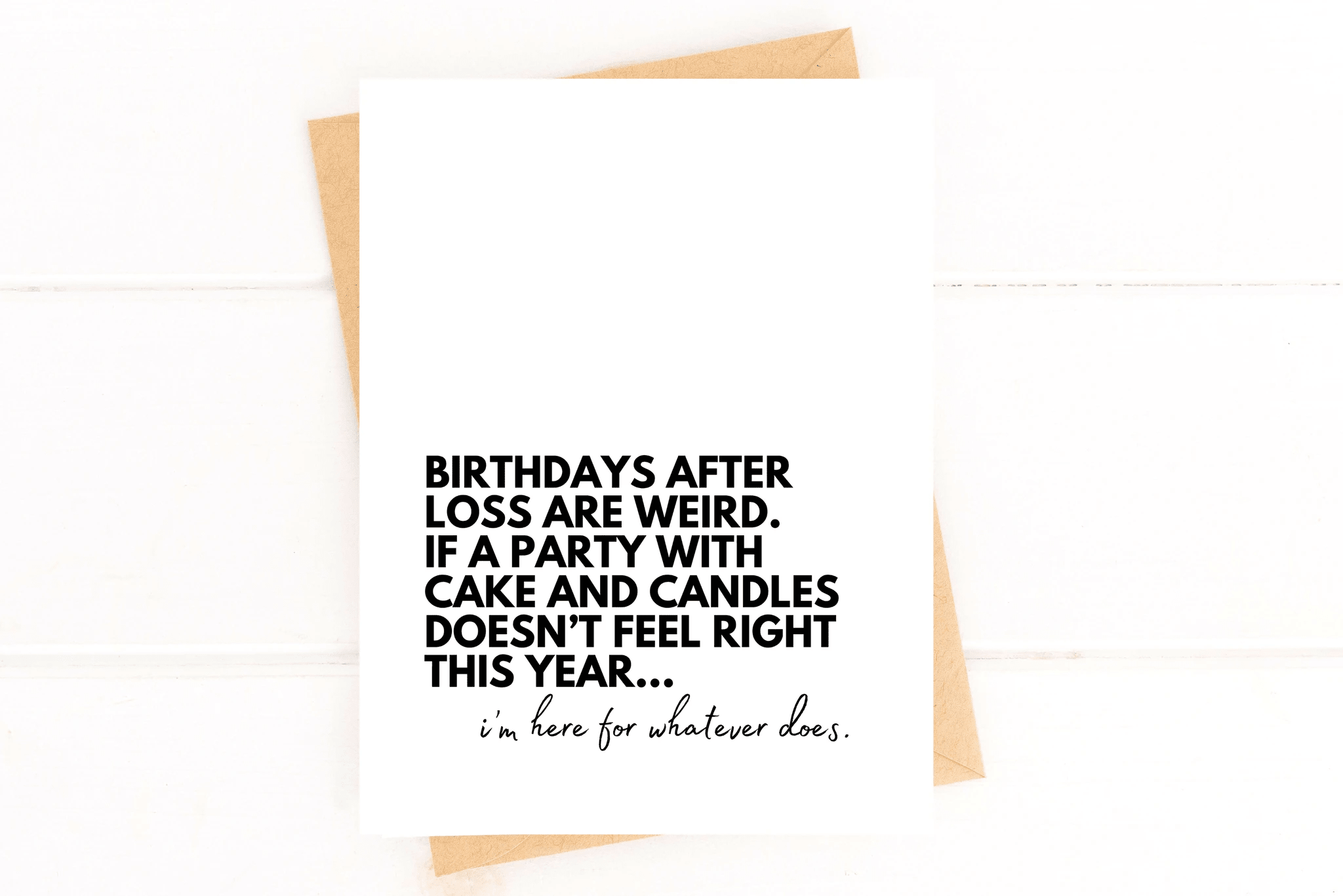 Birthday After Loss Sympathy Birthday Card by Five Dot Post
