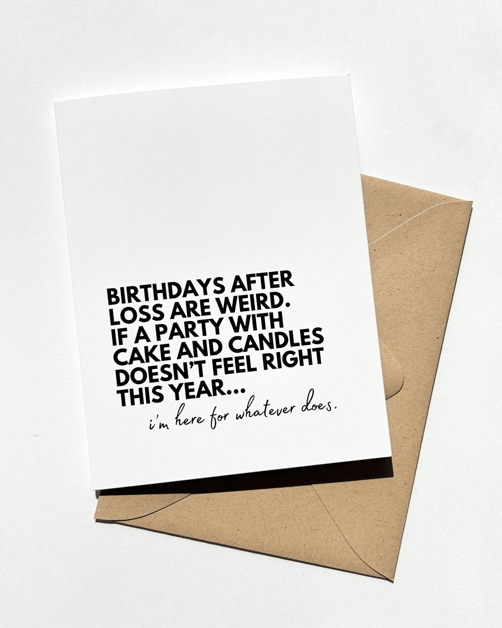 Birthday After Loss Sympathy Birthday Card by Five Dot Post