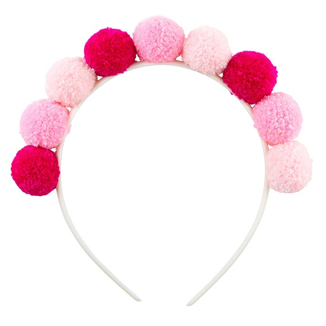 Birthday Pom Pom Headband in Red and Pink Party La Vie Bien Birthday Pom Pom Headband in Red and Pink
