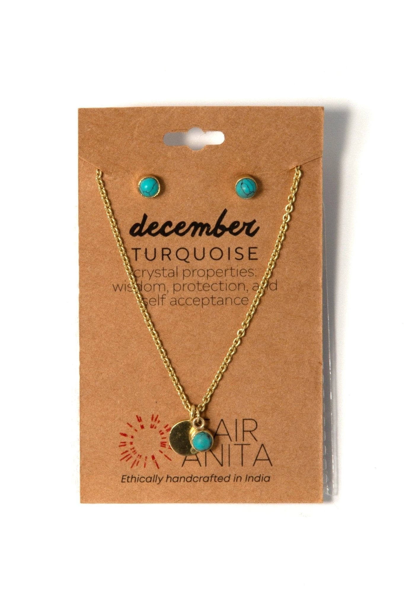 Birthstone Crystal Necklace and Earring Set