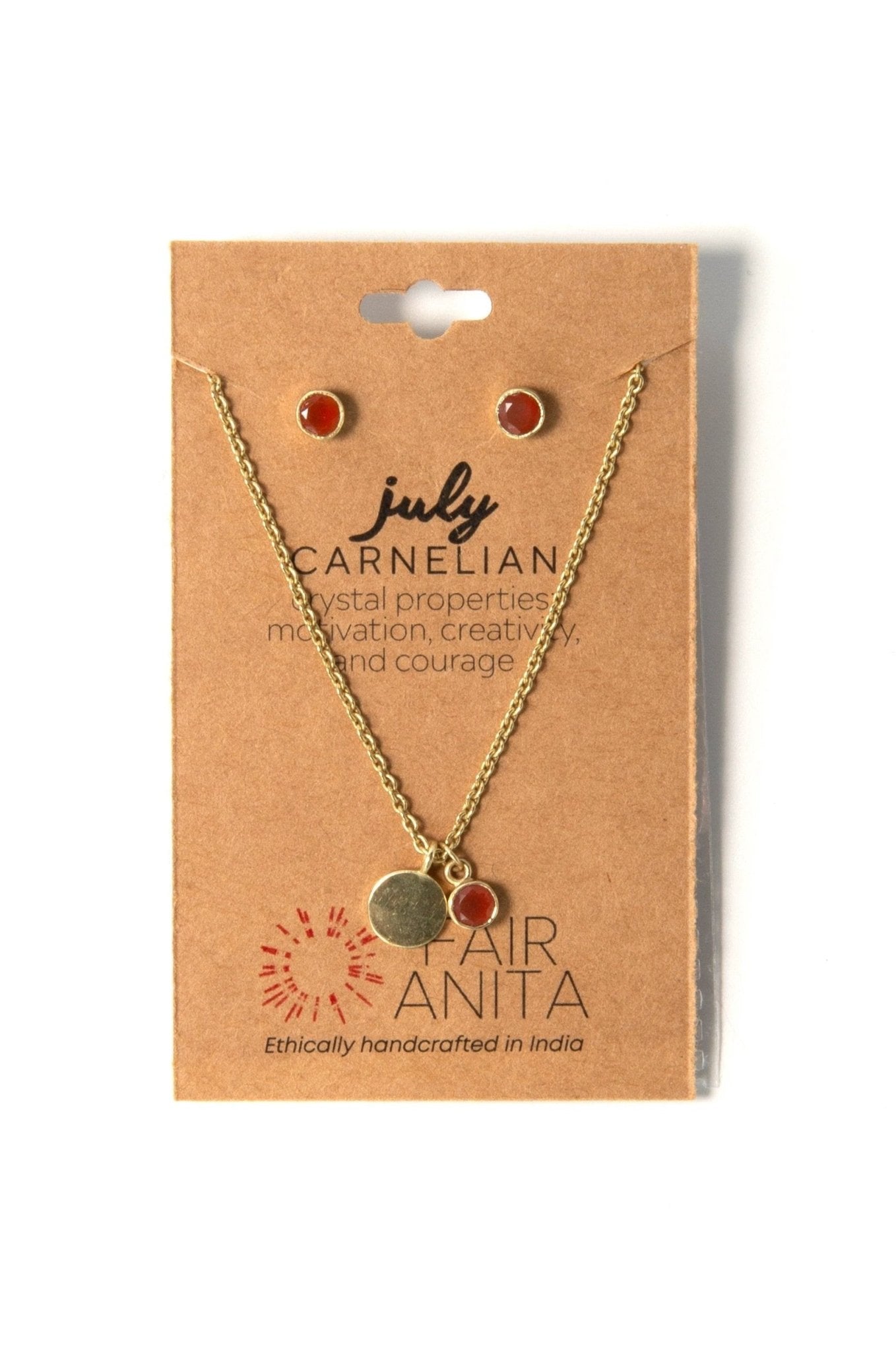 Birthstone Crystal Necklace and Earring Set