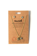 Birthstone Crystal Necklace and Earring Set