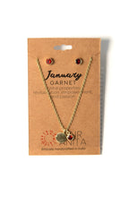 Birthstone Crystal Necklace and Earring Set