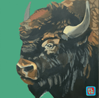 Bison Sticker by FLYNhats