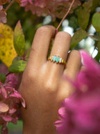 Bitty Leaf Ring by Ash & Rose