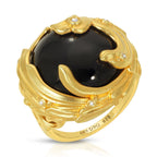 Black Agate & Diamonds Ring Rings La Vie Bien Black Agate & Diamonds Ring