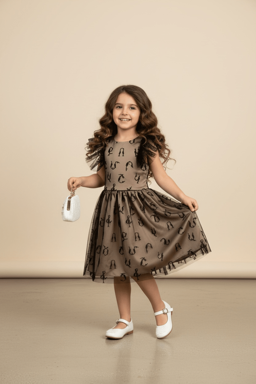 Black Alphabet Dress Black Alphabet Kids dress La Vie Bien Black Alphabet Dress