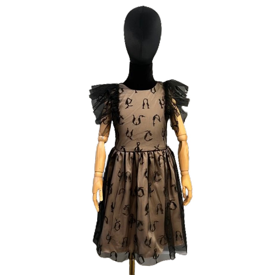 Black Alphabet Dress Black Alphabet Kids dress La Vie Bien Black Alphabet Dress