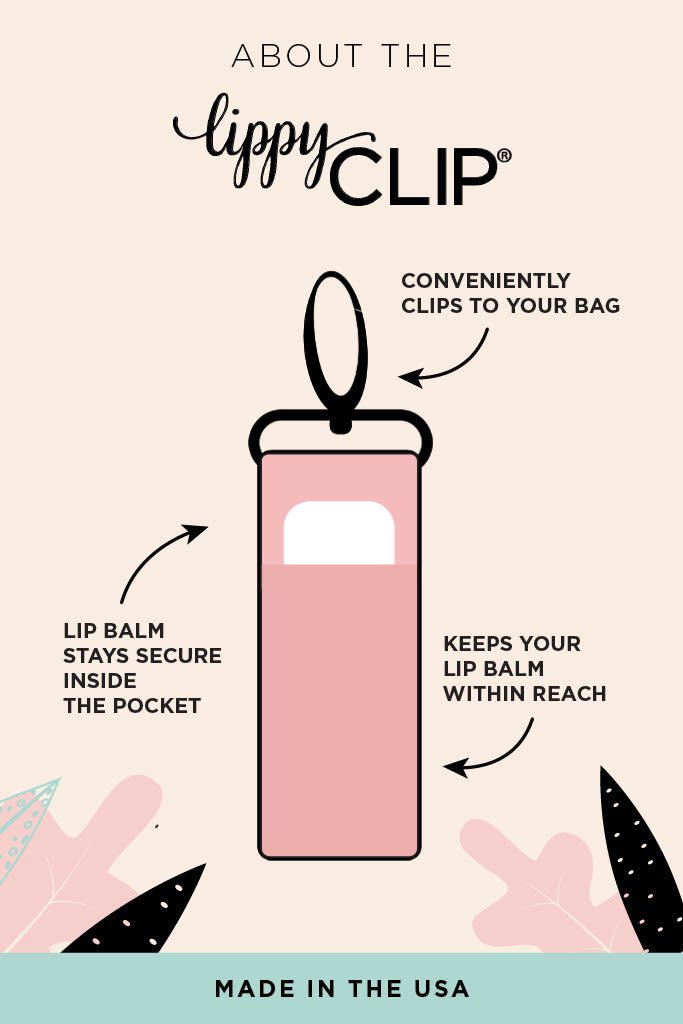 Black and White Checkerboard LippyClip® Lip Balm Holder