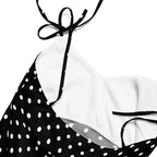 Black and white Polka dot Tie-strap midi dress by La Vie Bien