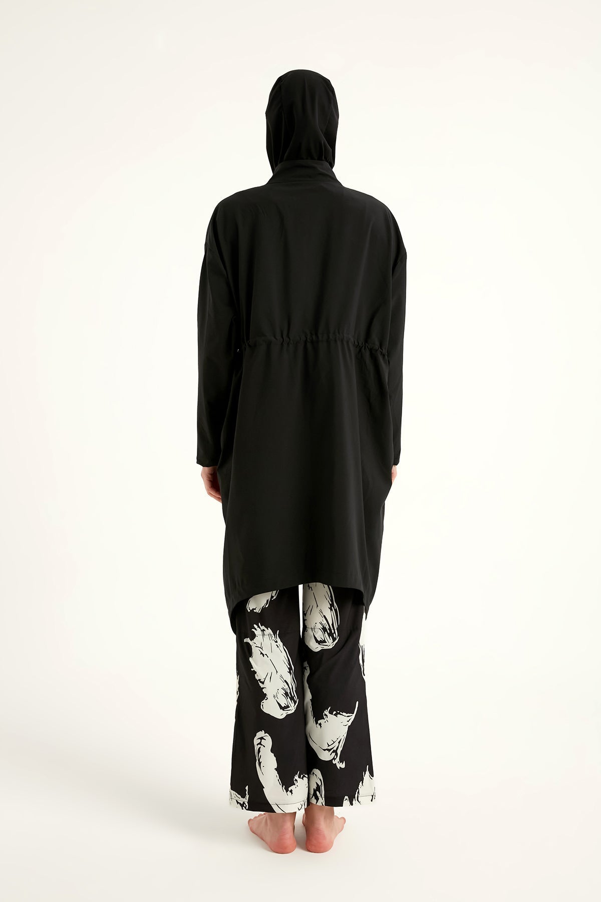 Black Asymmetric Cut Premium Full Coverage Swimwear Set M2503-3 Covered Burkini Swimwear La Vie Bien Black Asymmetric Cut Premium Full Coverage Swimwear Set M2503-3