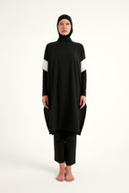 Black Burkini Set Full Coverage Modest Islamic Swimwear M2502 Covered Burkini Swimwear La Vie Bien Black Burkini Set Full Coverage Modest Islamic Swimwear M2502