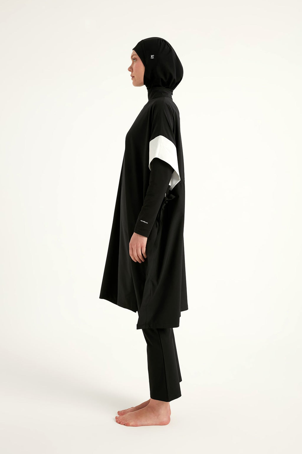 Black Burkini Set Full Coverage Modest Islamic Swimwear M2502 Covered Burkini Swimwear La Vie Bien Black Burkini Set Full Coverage Modest Islamic Swimwear M2502