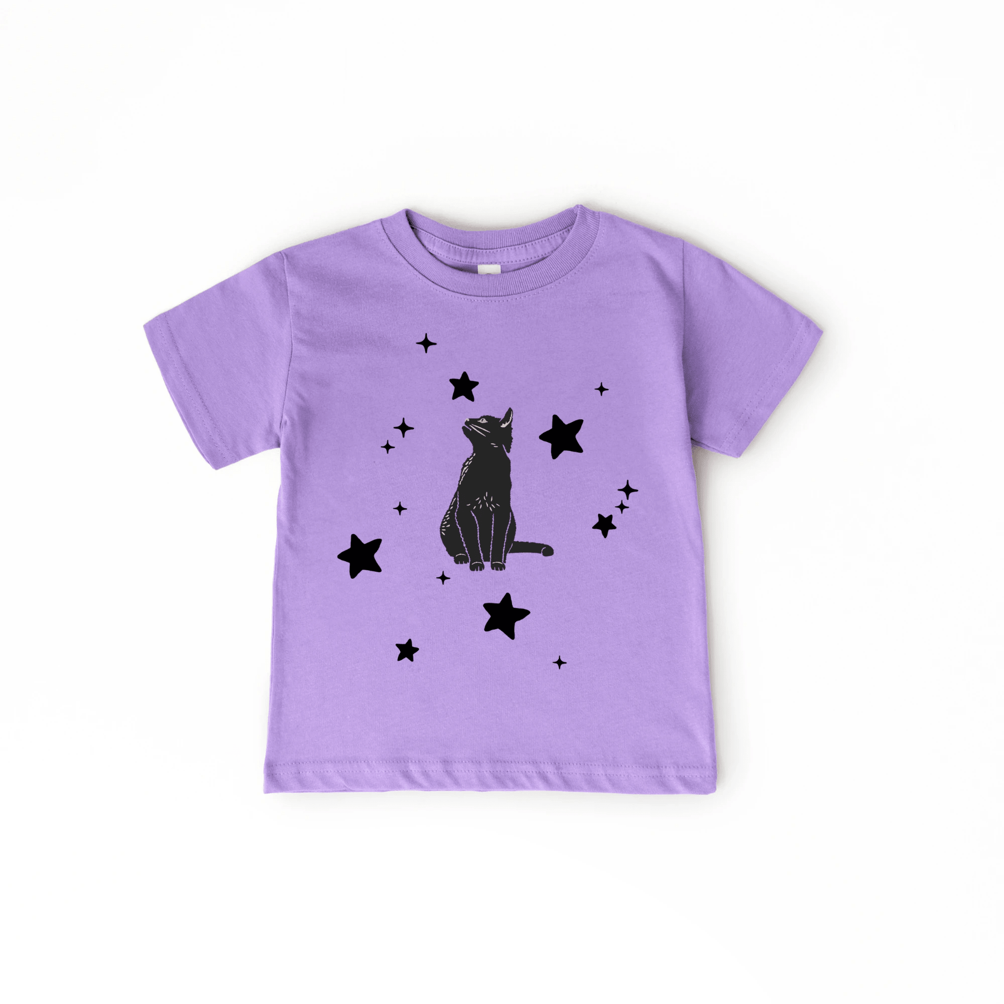 Black Cat toddler and youth tee shirt, Halloween collection by Benny and Ray Apparel