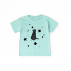Black Cat toddler and youth tee shirt, Halloween collection by Benny and Ray Apparel