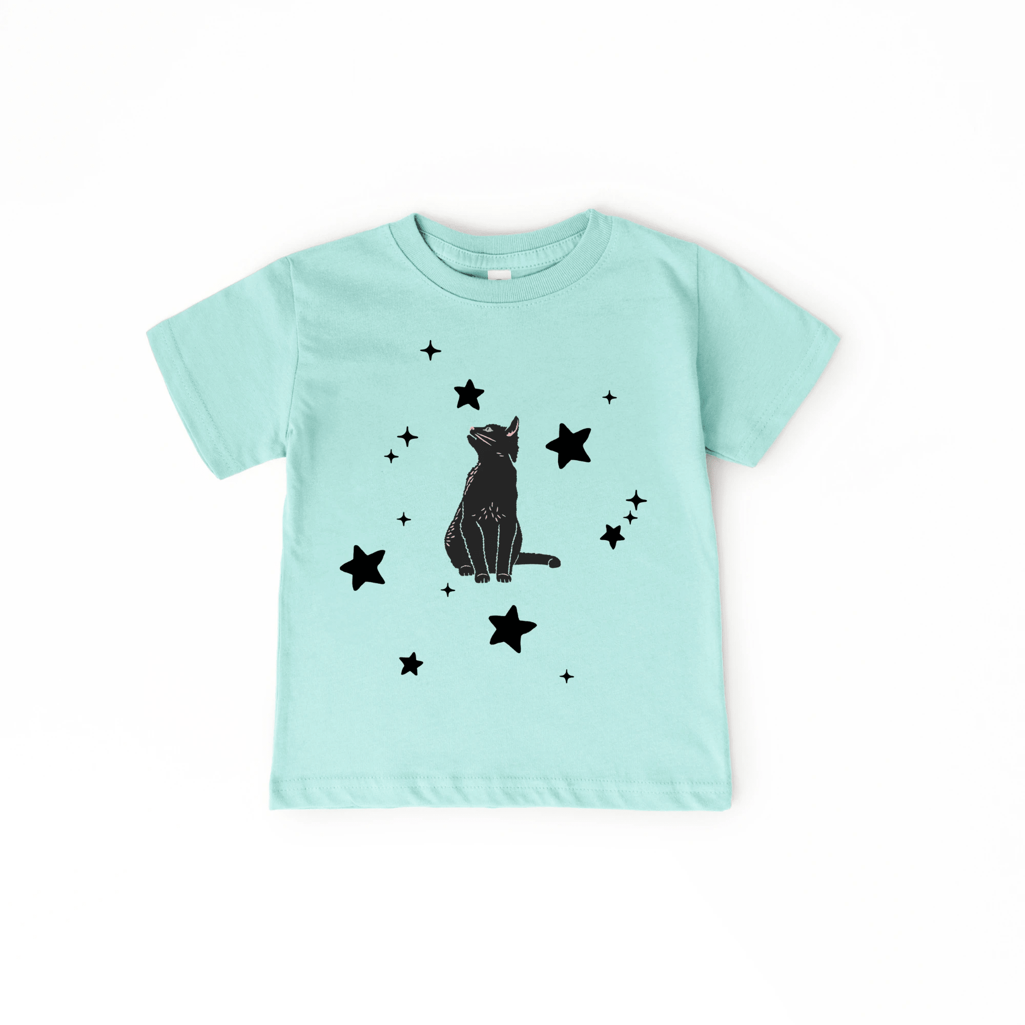 Black Cat toddler and youth tee shirt, Halloween collection by Benny and Ray Apparel
