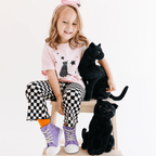 Black Cat toddler and youth tee shirt, Halloween collection by Benny and Ray Apparel