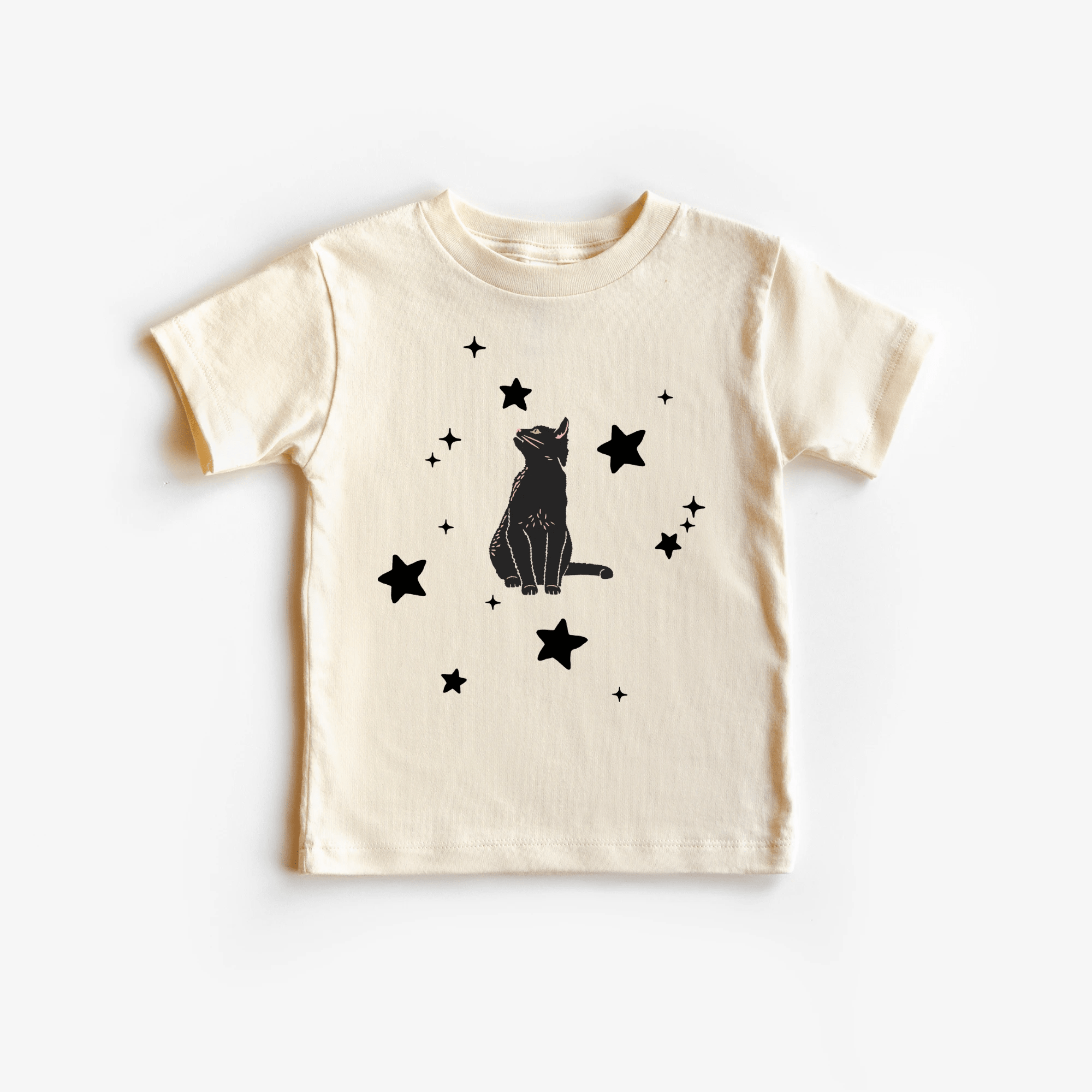 Black Cat toddler and youth tee shirt, Halloween collection by Benny and Ray Apparel