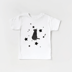 Black Cat toddler and youth tee shirt, Halloween collection by Benny and Ray Apparel