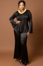 Black Chic & Comfy Two Piece Pant Set