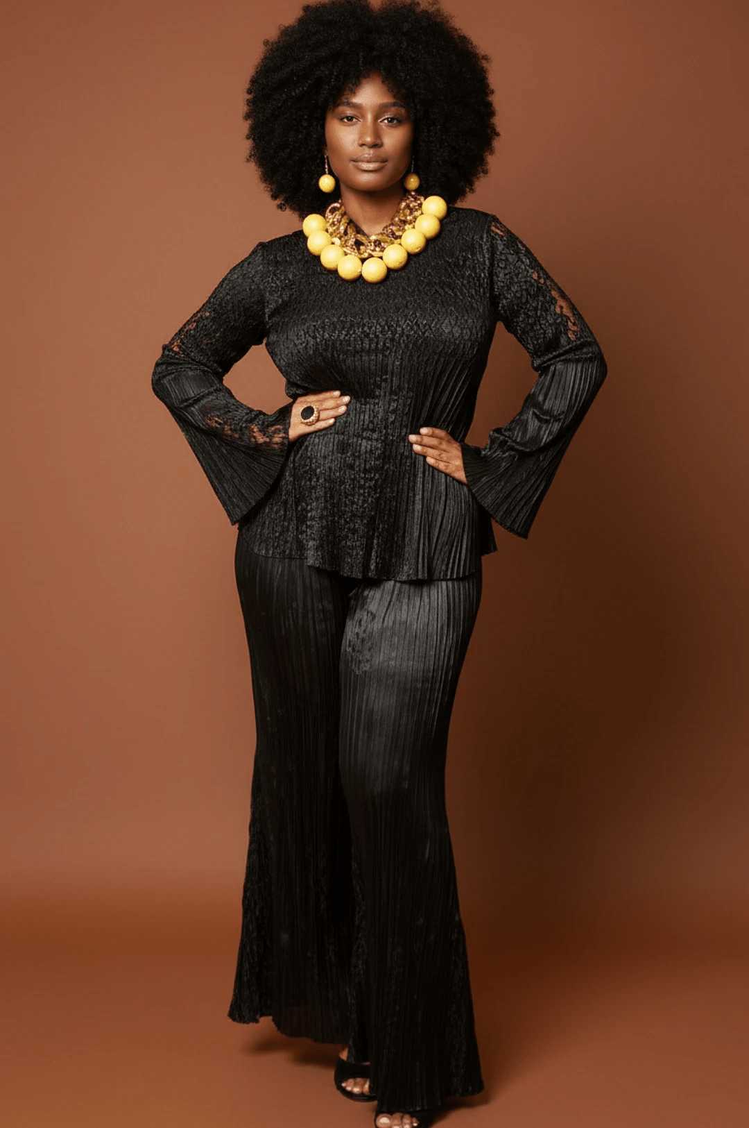 Black Chic & Comfy Two Piece Pant Set