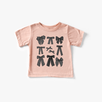 Black Coquette Bows toddler and youth tee shirt, Halloween collection by Benny and Ray Apparel