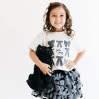 Black Coquette Bows toddler and youth tee shirt, Halloween collection by Benny and Ray Apparel