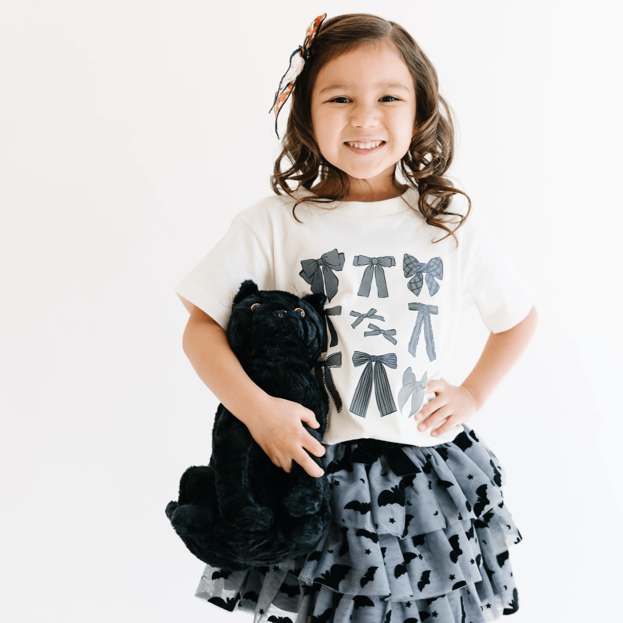 Black Coquette Bows toddler and youth tee shirt, Halloween collection by Benny and Ray Apparel