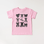 Black Coquette Bows toddler and youth tee shirt, Halloween collection by Benny and Ray Apparel