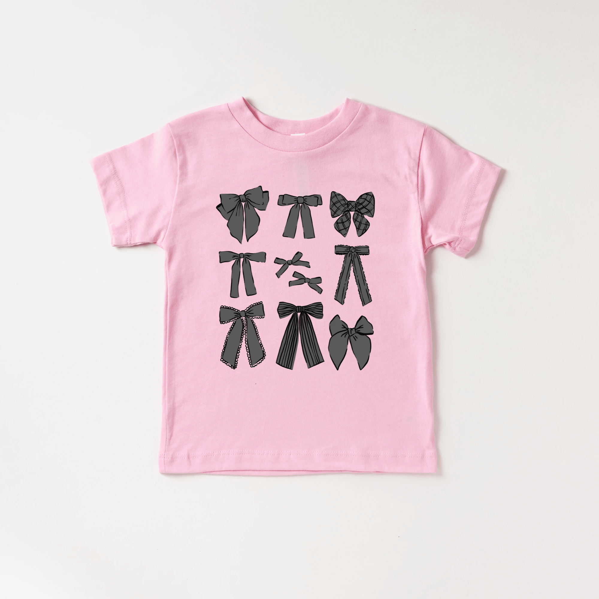 Black Coquette Bows toddler and youth tee shirt, Halloween collection by Benny and Ray Apparel