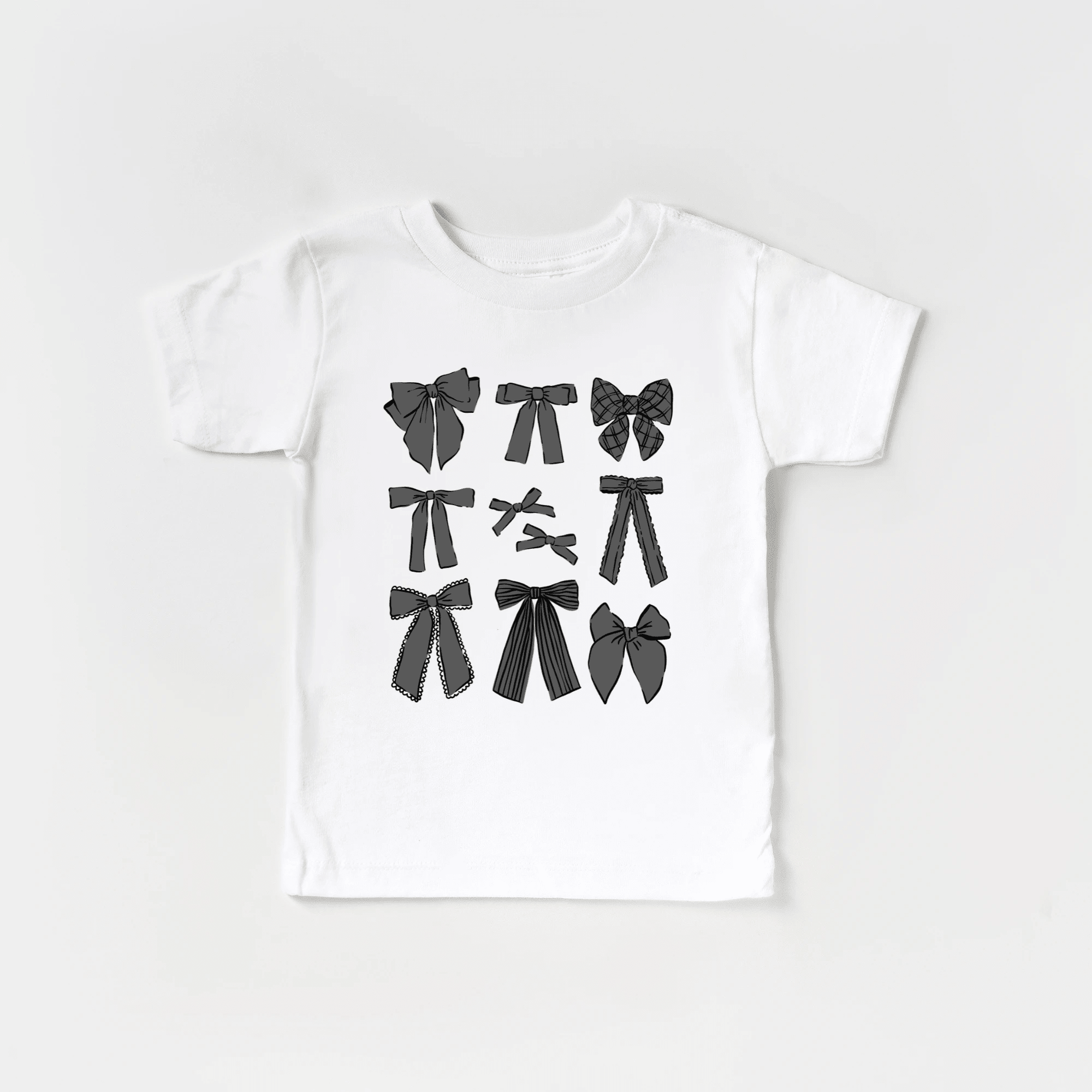 Black Coquette Bows toddler and youth tee shirt, Halloween collection by Benny and Ray Apparel