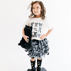 Black Coquette Bows toddler and youth tee shirt, Halloween collection by Benny and Ray Apparel