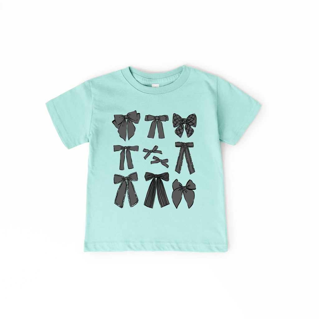 Black Coquette Bows toddler and youth tee shirt, Halloween collection by Benny and Ray Apparel