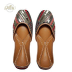 Black Ethnic Leather Punjabi Jutti with Sequence Work | Indian Women Footwear | Womens' Mojari | Khussa Shoes for Women | Indian Ballet Flats Jutti La Vie Bien Black Ethnic Leather Punjabi Jutti with Sequence Work | Indian Women Footwear | Womens' Mojari | Khussa Shoes for Women | Indian Ballet Flats