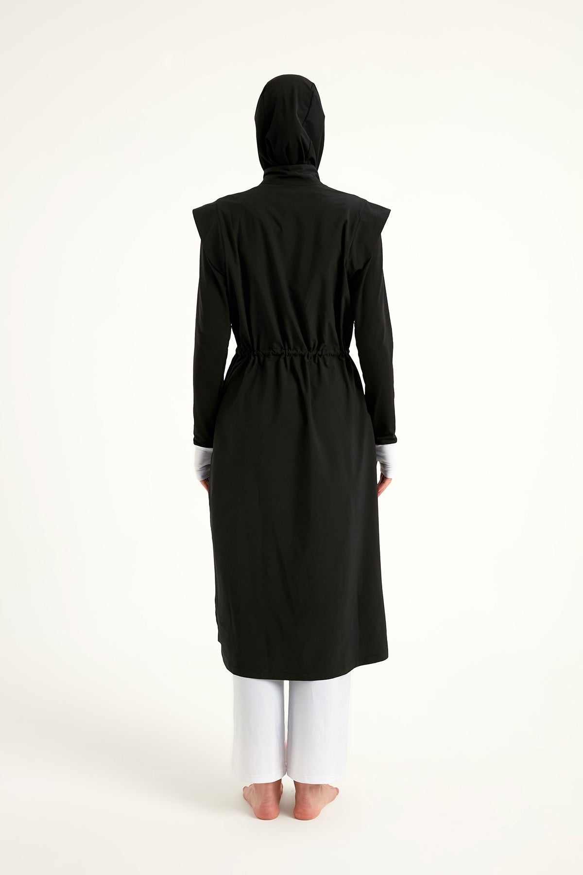 Black Full Coverage Islamic Swimwear Burkini Set M2501-2 Covered Burkini Swimwear La Vie Bien Black Full Coverage Islamic Swimwear Burkini Set M2501-2