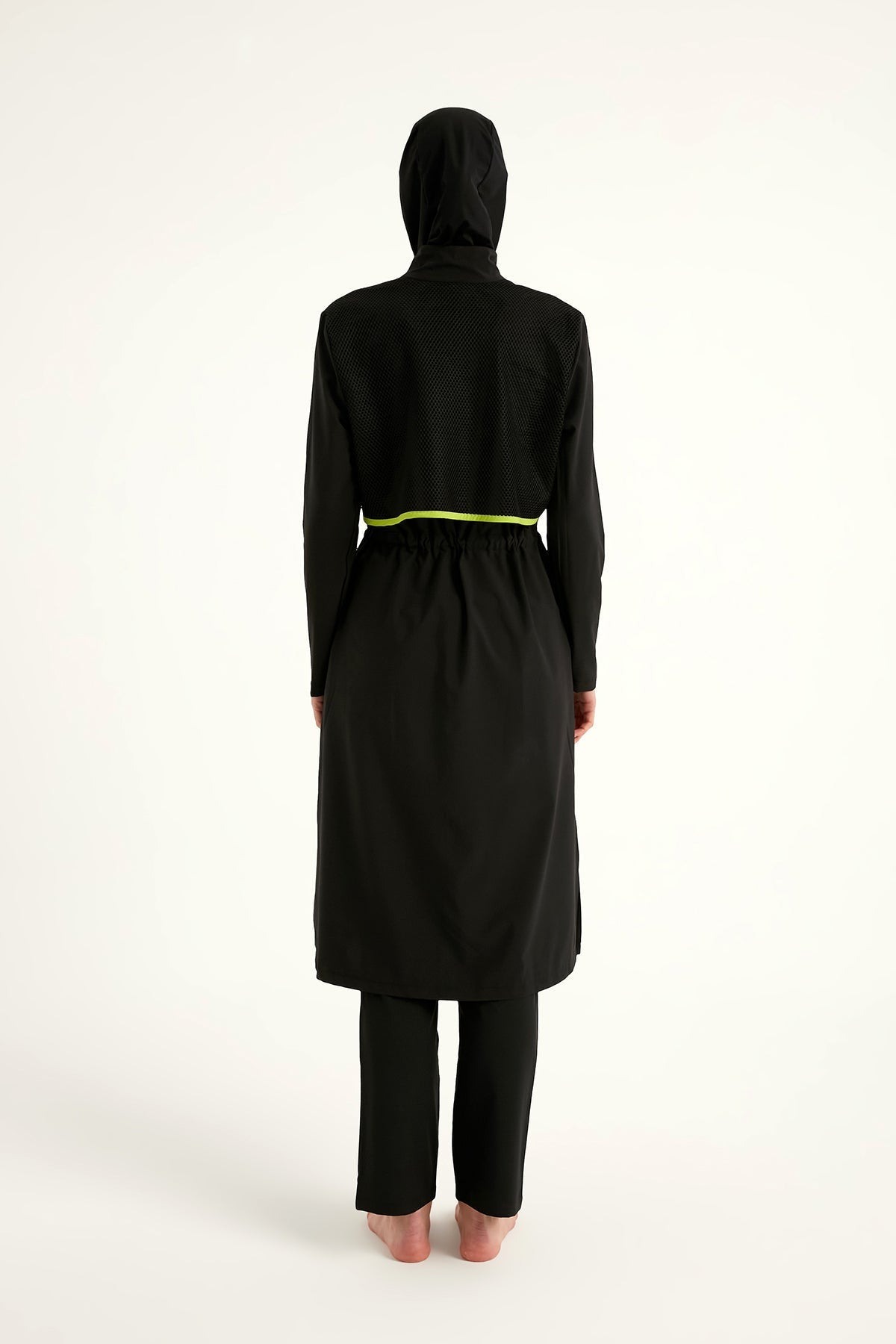 Black Full Coverage Modest Swimwear Burkini Set M2506-1 Covered Burkini Swimwear La Vie Bien Black Full Coverage Modest Swimwear Burkini Set M2506-1