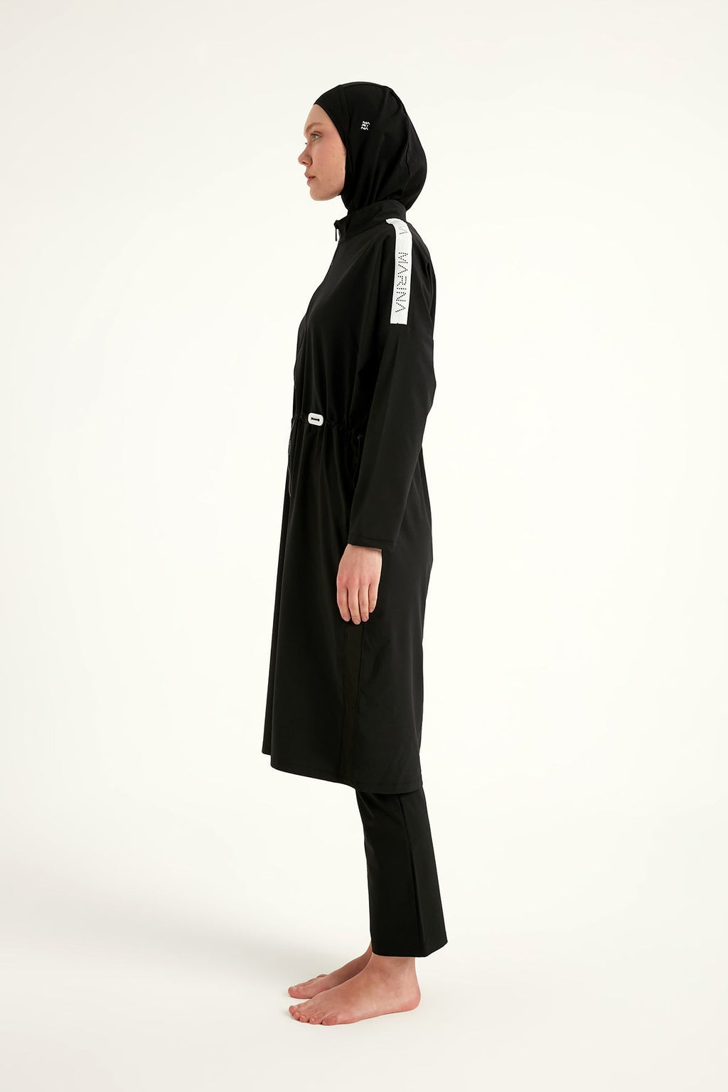 Black Full Coverage Modest Swimwear Burkini Set M2507-1 Covered Burkini Swimwear La Vie Bien Black Full Coverage Modest Swimwear Burkini Set M2507-1
