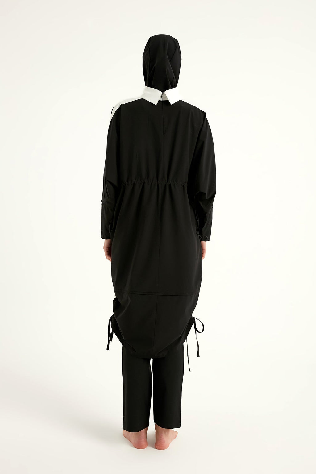Black Full Coverage Modest Swimwear Burkini Set M2521-3 Covered Burkini Swimwear La Vie Bien Black Full Coverage Modest Swimwear Burkini Set M2521-3