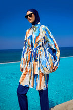 Black Full Coverage Modest Swimwear Set for Women R2514 Covered Burkini Swimwear La Vie Bien Black Full Coverage Modest Swimwear Set for Women R2514