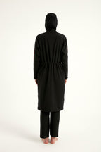 Black Full Coverage Swimwear Burkini Set M2510 Covered Burkini Swimwear La Vie Bien Black Full Coverage Swimwear Burkini Set M2510