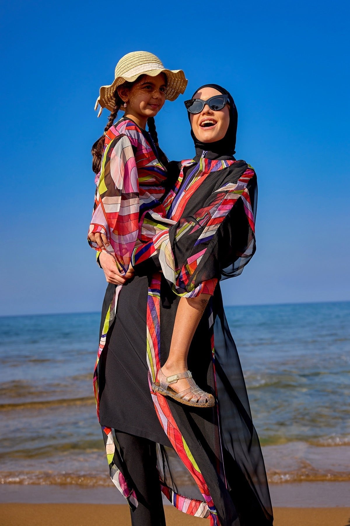 Black Full Coverage Swimwear Burkini Set M2510 Covered Burkini Swimwear La Vie Bien Black Full Coverage Swimwear Burkini Set M2510
