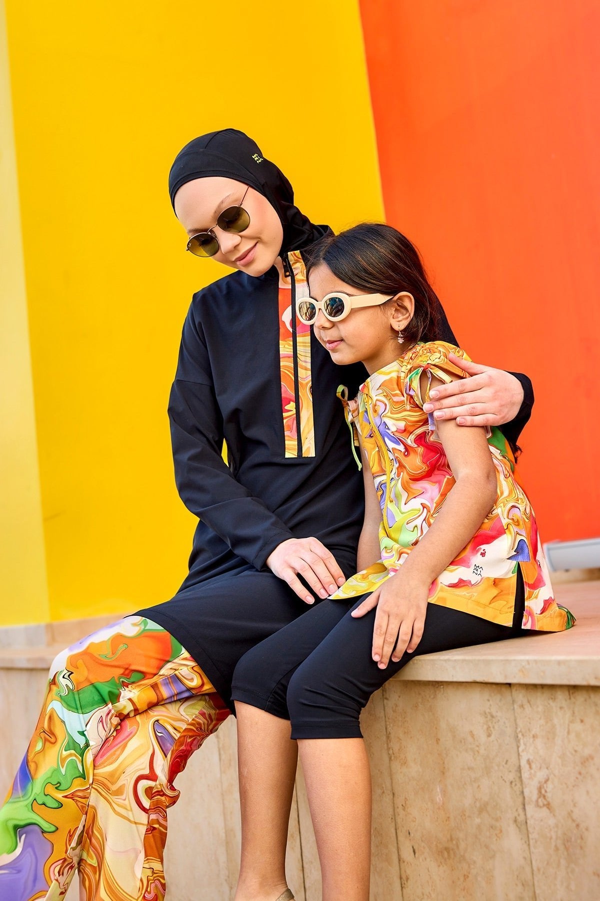 Black Full Coverage Swimwear Burkini Set M2525 Covered Burkini Swimwear La Vie Bien Black Full Coverage Swimwear Burkini Set M2525