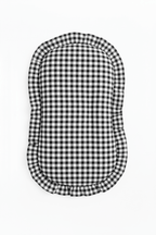 Black Gingham Ruffle Baby Lounger Cover La Vie Bien Black Gingham Ruffle Baby Lounger Cover