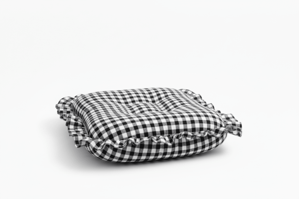 Black Gingham Ruffle Baby Lounger Cover La Vie Bien Black Gingham Ruffle Baby Lounger Cover