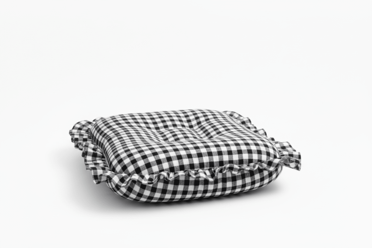 Black Gingham Ruffle Baby Lounger Cover La Vie Bien Black Gingham Ruffle Baby Lounger Cover