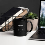 The Void Black Cat Glossy Mug by La Vie Bien