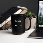 The Void Black Cat Glossy Mug by La Vie Bien