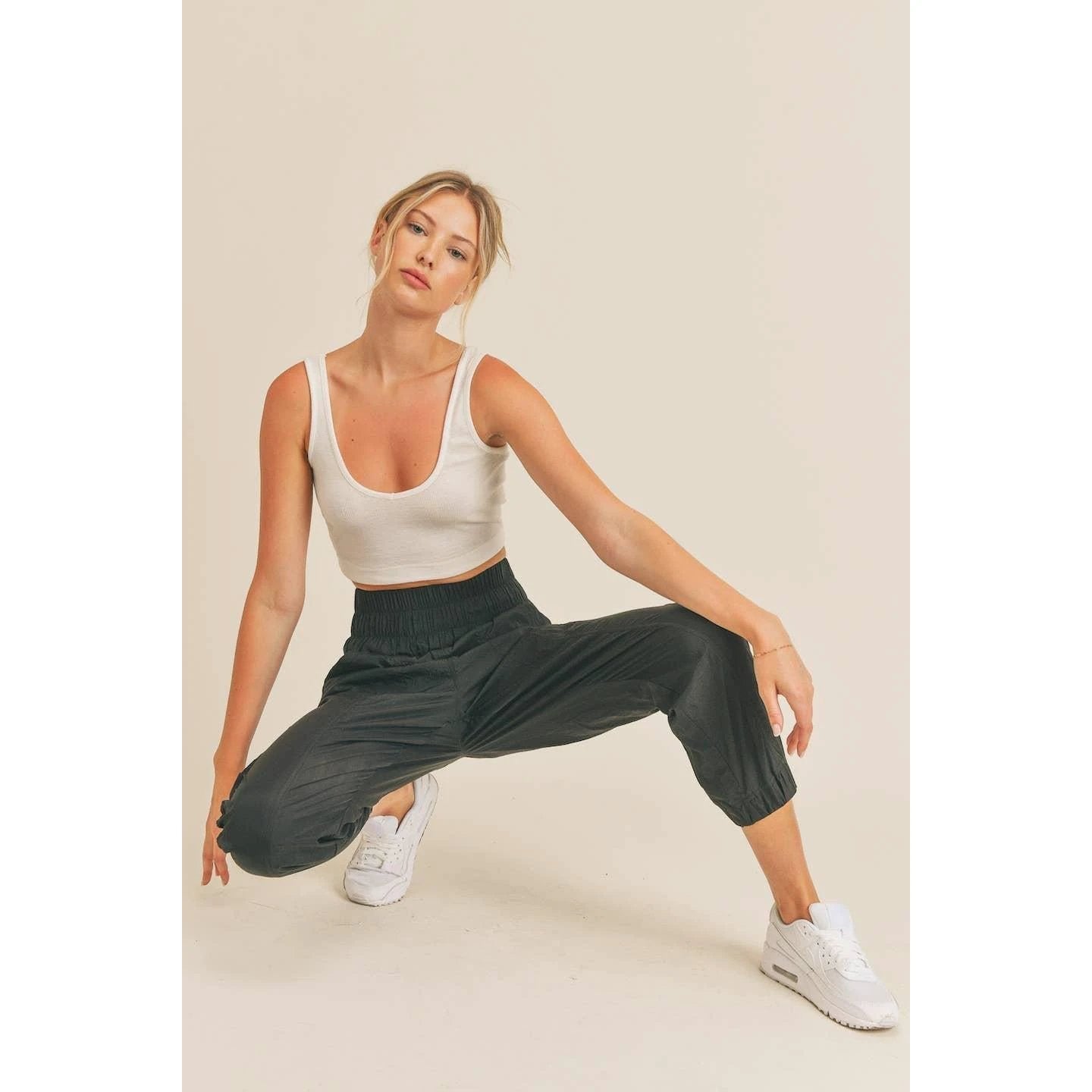Black High Rise Warm-up Style Jogger [Sizes M-L Remaining] by The Bullish Store